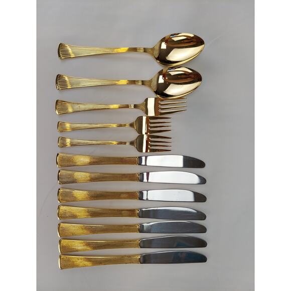 Barclay Geneve Golden Japan Gold Plated Flatware Replacement Pieces Set of 12 - Picture 1 of 7